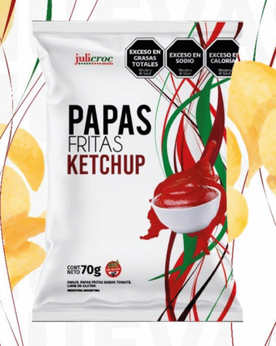 PAPAS FRITAS SABOR KETCHUP X 70 GRS