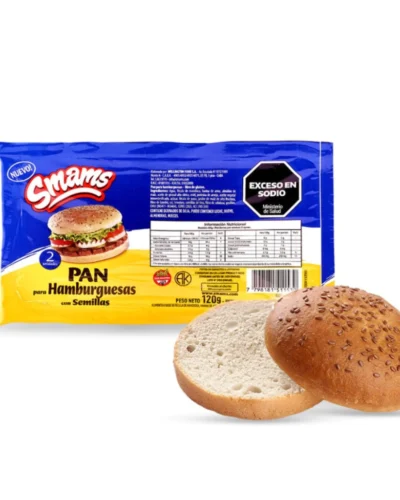 PAN DE HAMBURGUESA CON SEMILLAS X 120 GRS