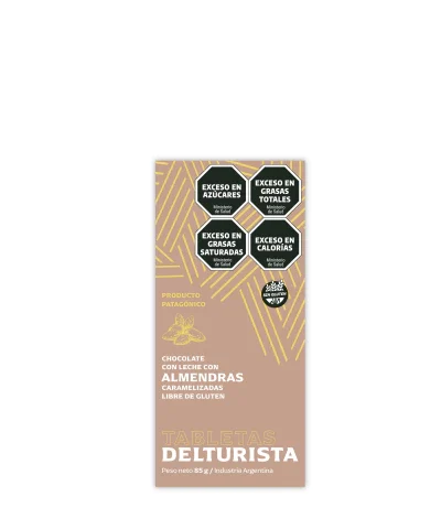 TABLETAS CHOCOLATE CON ALMENDRAS CARAMELIZADAS x 85gr.