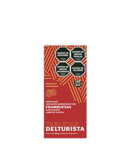TABLETAS CHOCOLATE CON FRAMBUESA x 85gr.