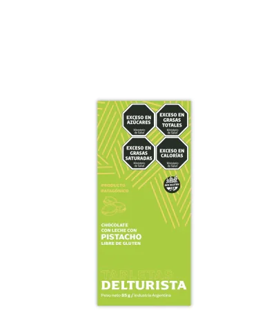 TABLETAS CHOCOLATE CON PISTACHO x 85gr.