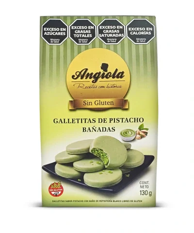 GALLETITAS BAÑADAS CON CHOCOLATE SABOR PISTACHO X 130GRS