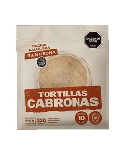 TORTILLAS CABRONAS 220 GRS X 12 UNIDADES